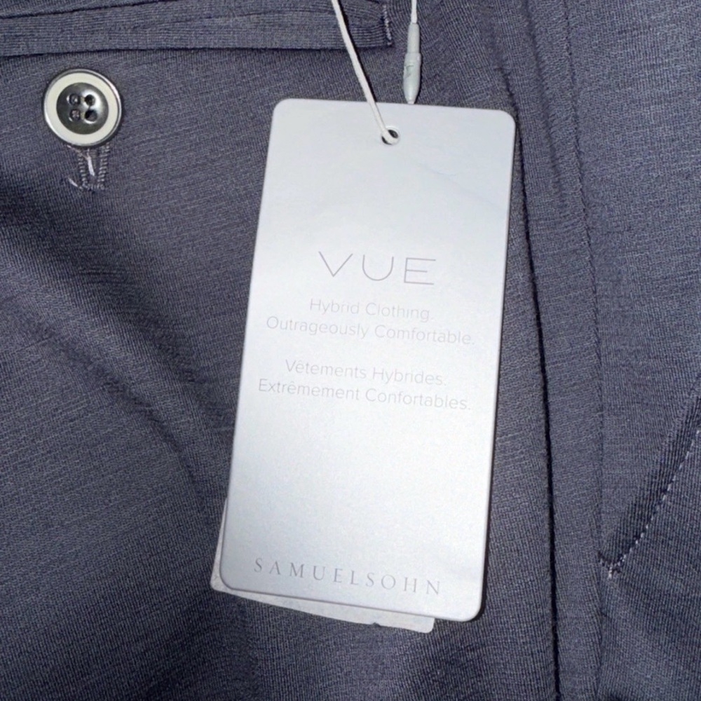 NWT Men’s SAMUELSOHN-DRAWSTRING STRETCH DRESS PANT-Midnight Navy-36x37 - Picture 7 of 8